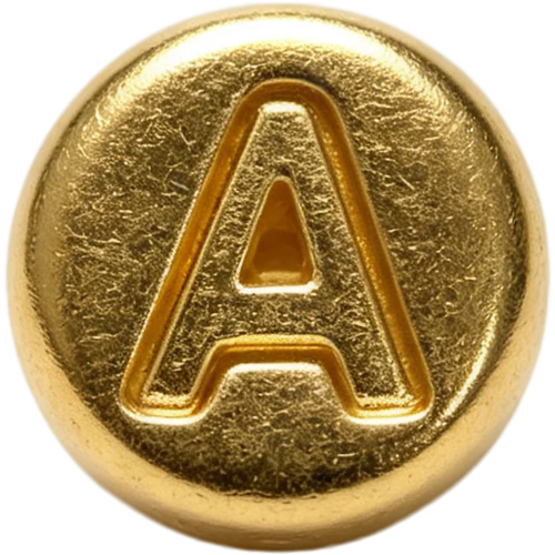 Gold Letter A Spacer