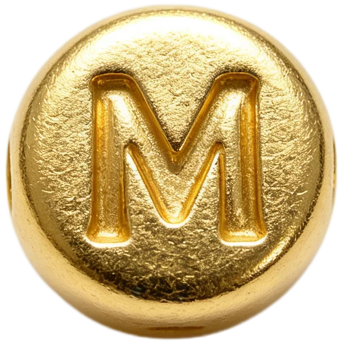 Gold Letter M Spacer