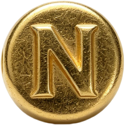 Gold Letter N Spacer