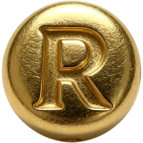 Gold Letter R Spacer