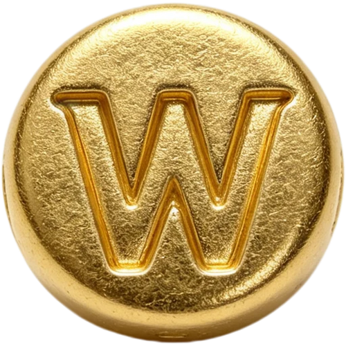 Gold Letter W Spacer