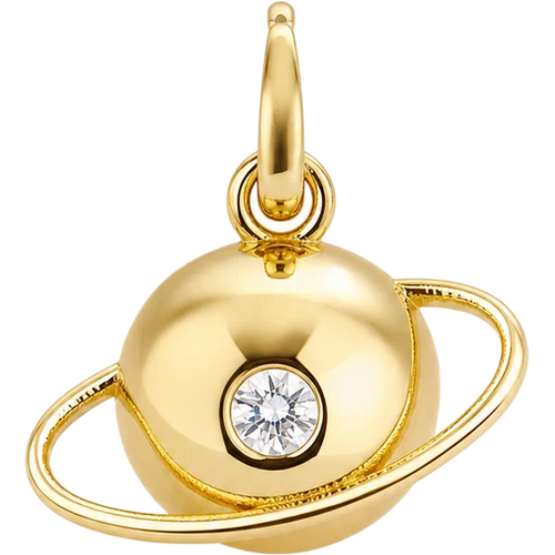 Gold Saturn Charm