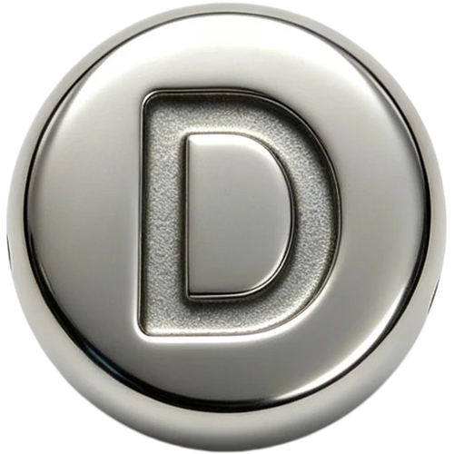 Silver Letter D Spacer