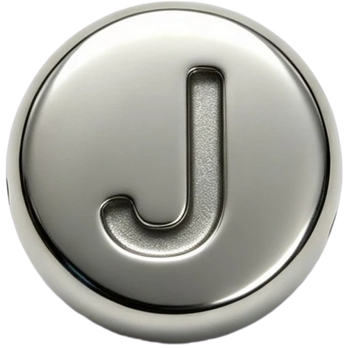 Silver Letter J Spacer