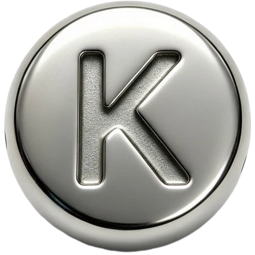 Silver Letter K Spacer