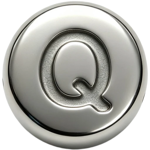 Silver Letter Q Spacer