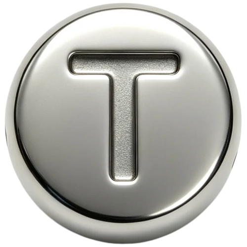 Silver Letter T Spacer