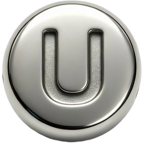 Silver Letter U Spacer