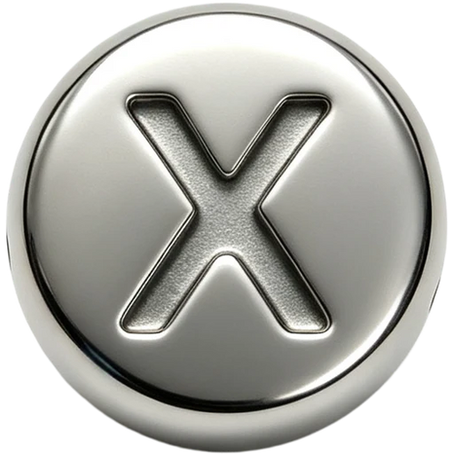 Silver Letter X Spacer