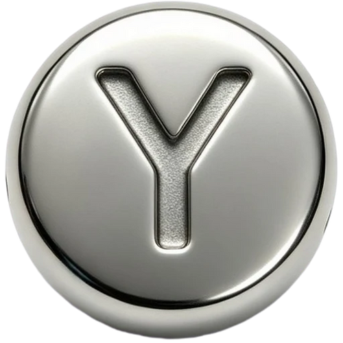 Silver Letter Y Spacer