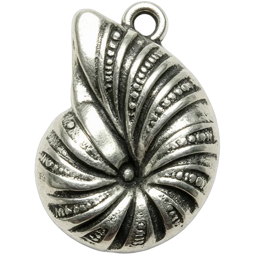 Silver Nautilus Shell Charm