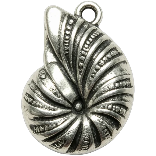 Silver Nautilus Shell Charm