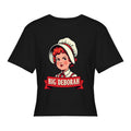 Big Deborah Women’s Stretch Crop Graphic Tee - black - 正面