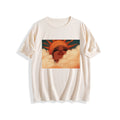 Retro Sunset Portrait Women’s Graphic Tee - Light apricot - 正面