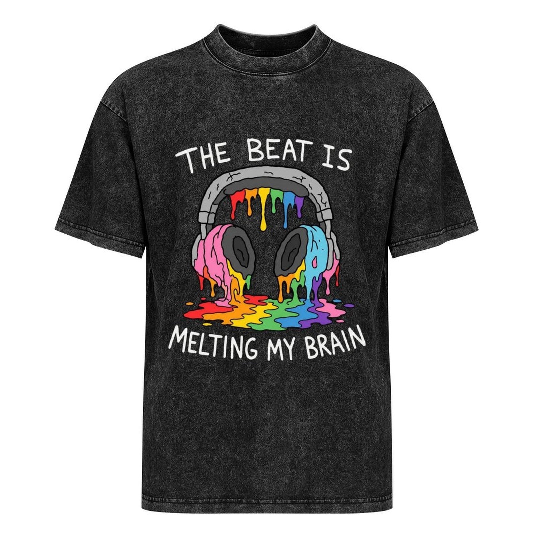 Melting My Brain Washed Graphic Tee - Front