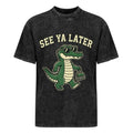 See Ya Later Crocodile Washed Graphic Tee - Front