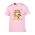 Karma Recycle Unisex Graphic Tee - Pale pink - 正面