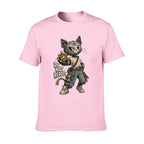 Mystic Owl Emblem Two-Sided Unisex Graphic Tee - Pale pink - 正面