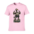 Gothic Crest Two-Sided Unisex Graphic Tee - Pale pink - 正面