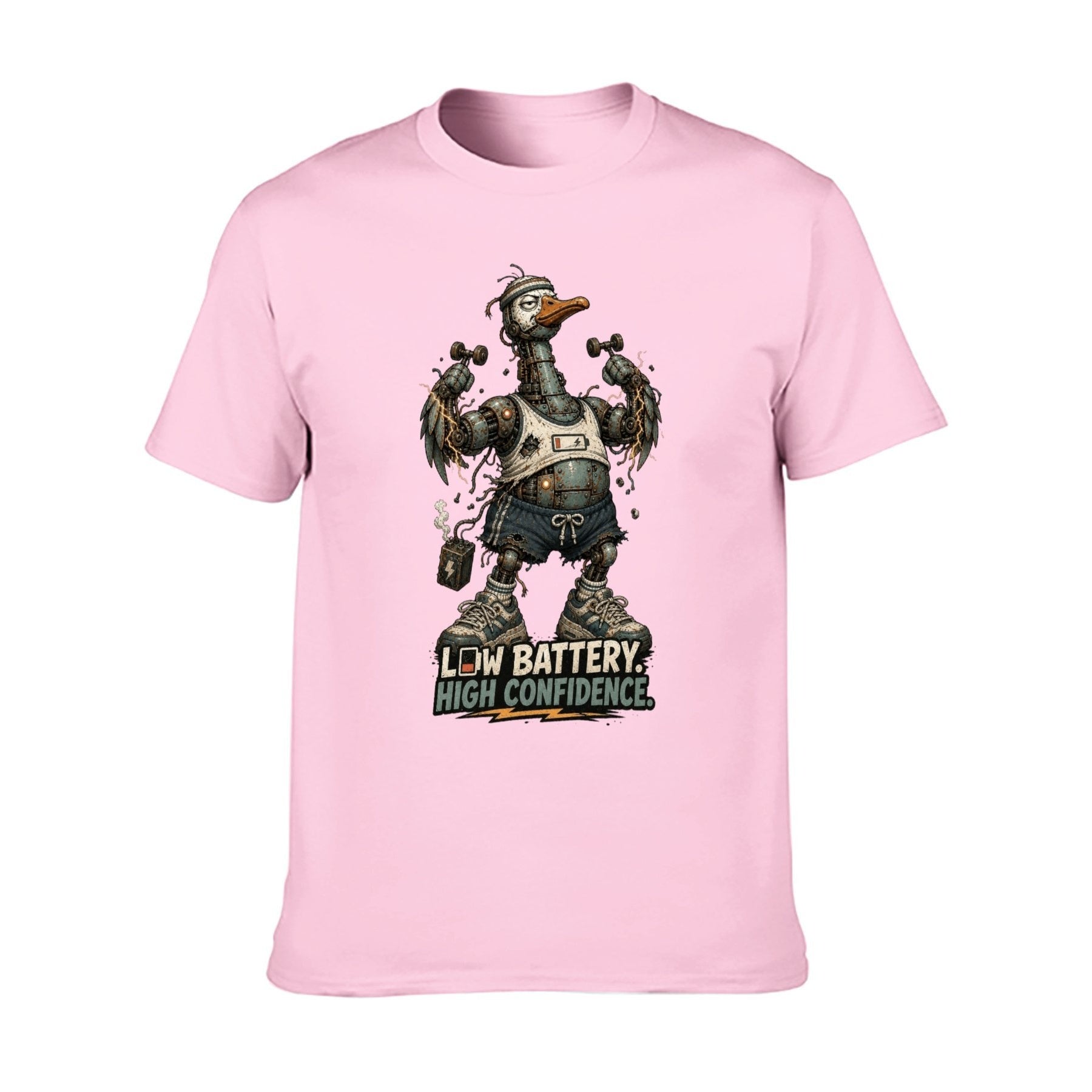 Gothic Crest Two-Sided Unisex Graphic Tee - Pale pink - 正面