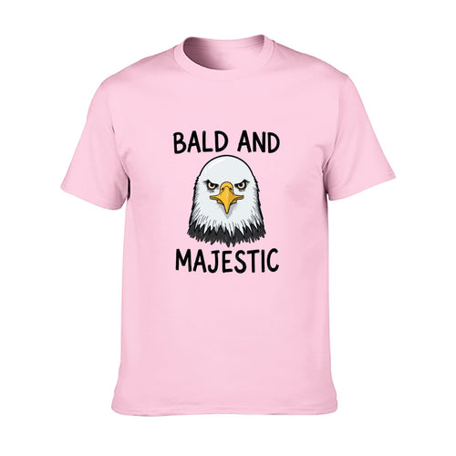 Bald and Majestic Eagle Unisex Graphic Tee - Pale pink - 正面