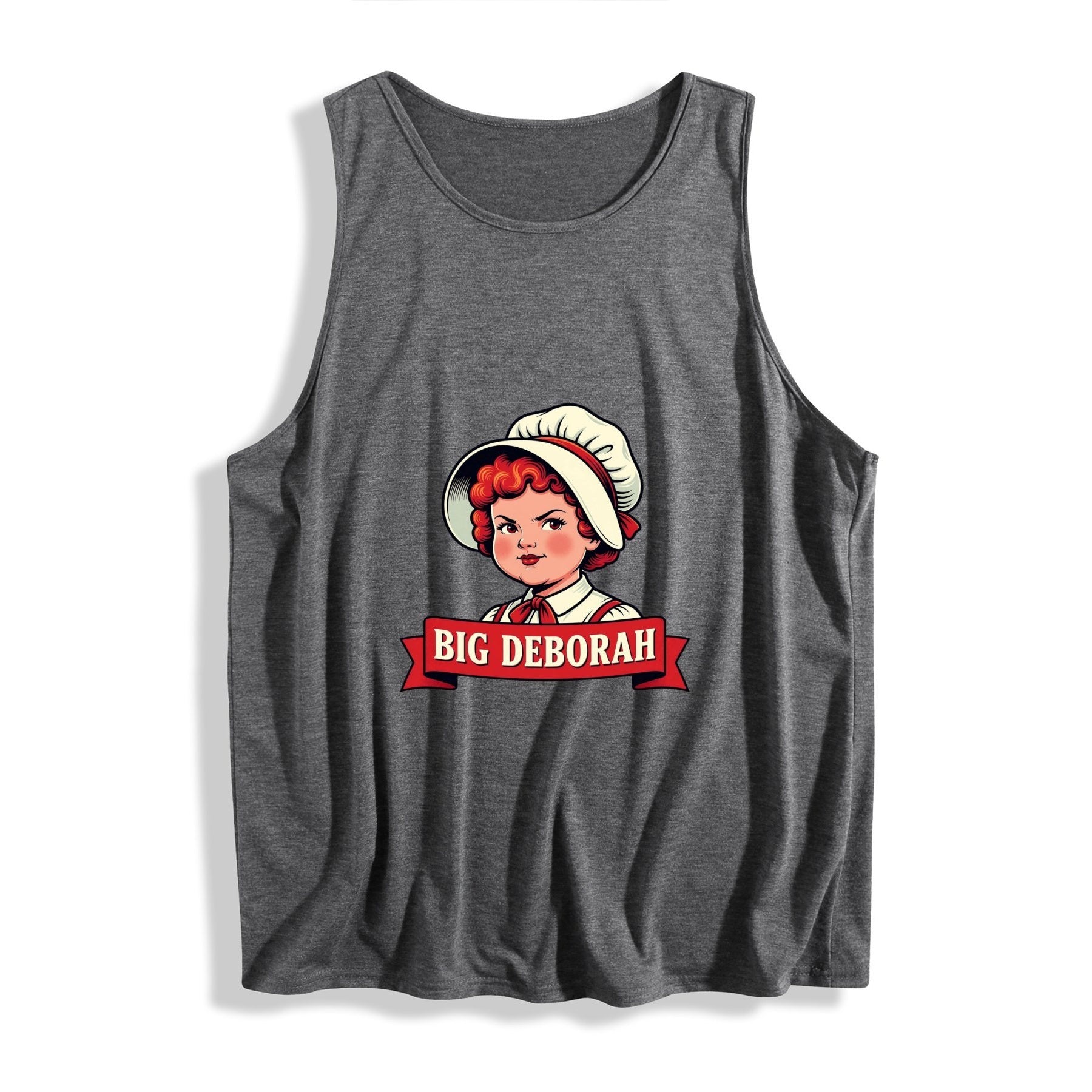 Big Deborah Women’s Graphic Tank - dark gray - 正面