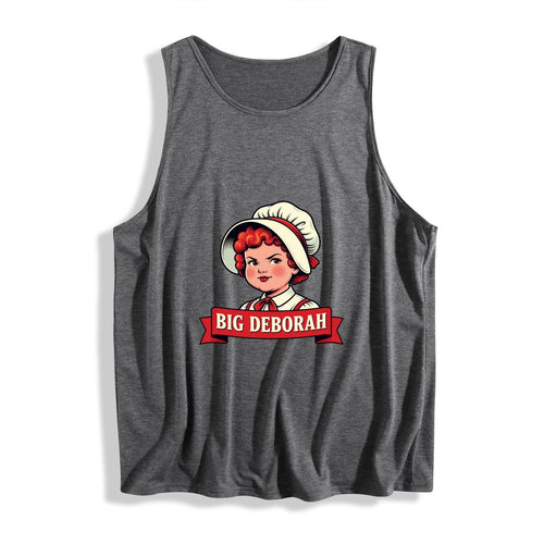 Big Deborah Women’s Graphic Tank - dark gray - 正面