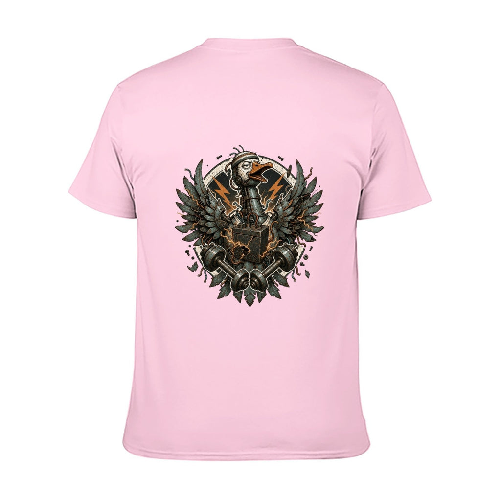 Gothic Crest Two-Sided Unisex Graphic Tee - Pale pink - 背面