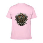 Gothic Crest Two-Sided Unisex Graphic Tee - Pale pink - 背面