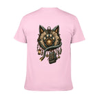 Mystic Owl Emblem Two-Sided Unisex Graphic Tee - Pale pink - 背面