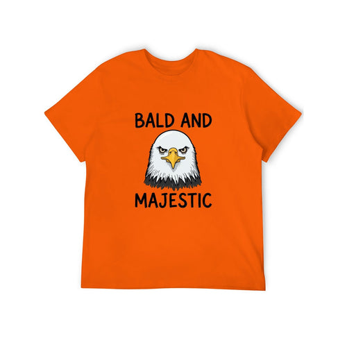 Bald and Majestic Eagle Unisex Graphic Tee - Tangerine - 正面
