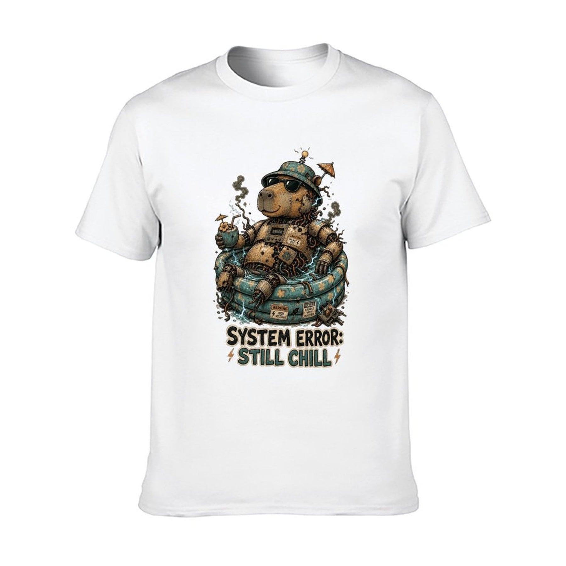 System Error Still Chill Unisex Graphic Tee - white - 正面