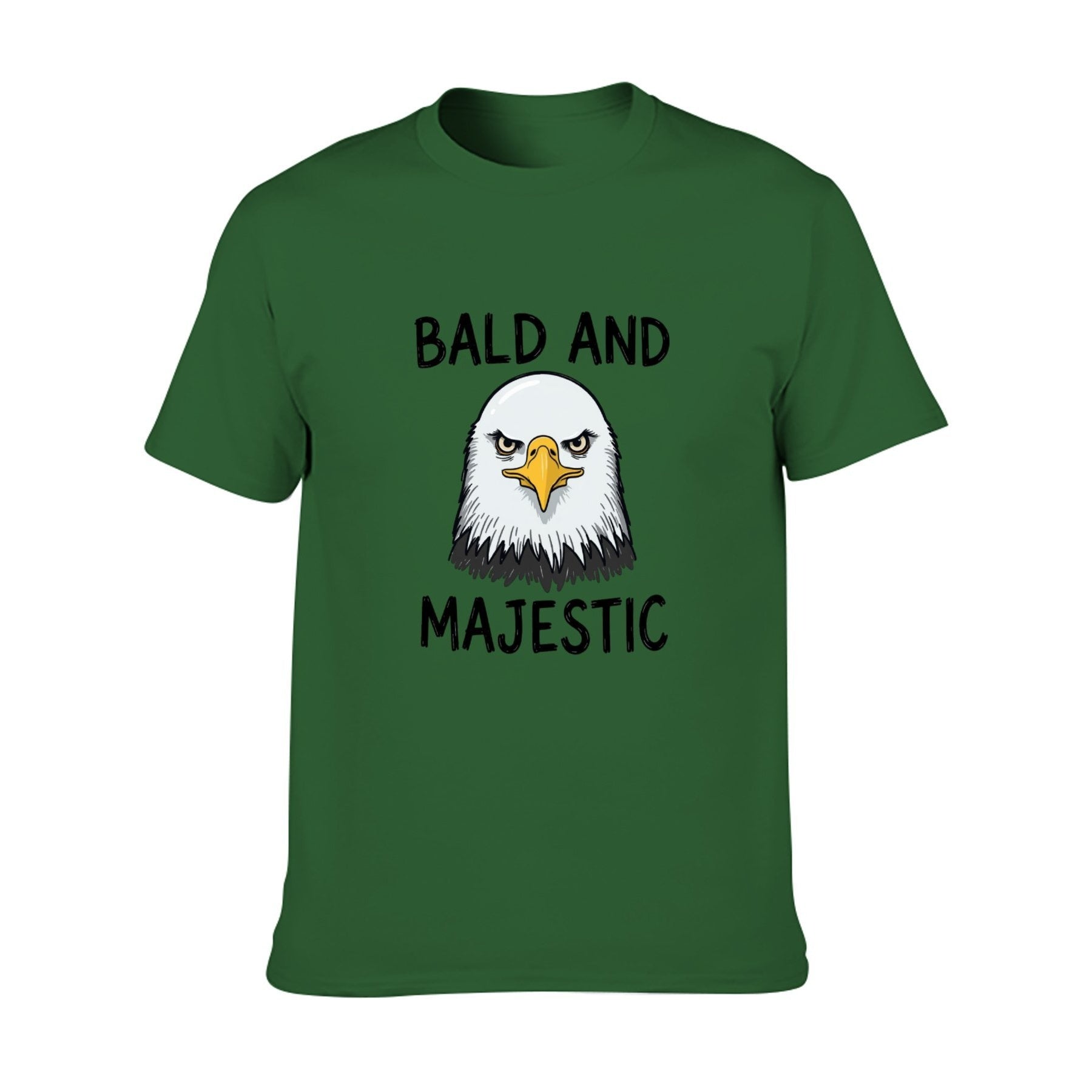 Bald and Majestic Eagle Unisex Graphic Tee - army green - 正面