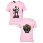 Gothic Crest Two-Sided Unisex Graphic Tee - Pale pink - 正反两面