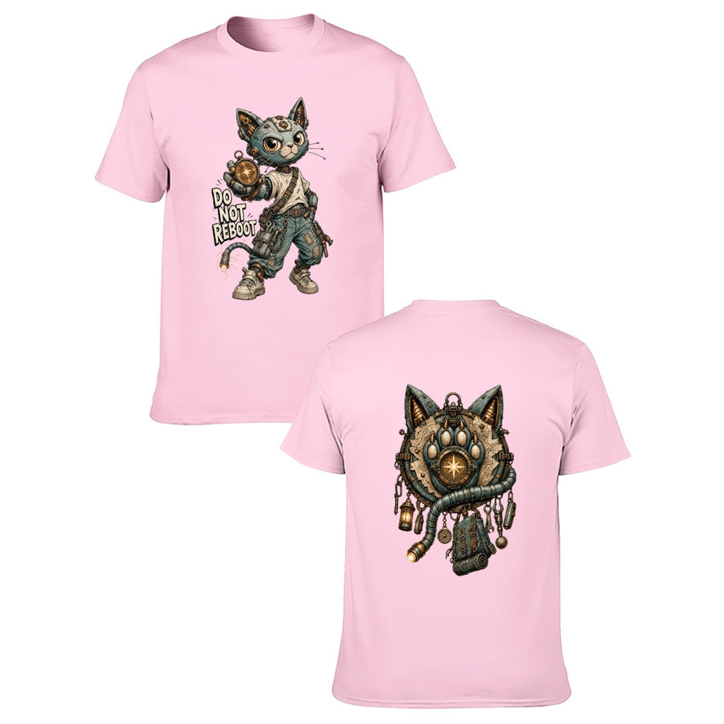 Mystic Owl Emblem Two-Sided Unisex Graphic Tee - Pale pink - 正反两面