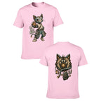 Mystic Owl Emblem Two-Sided Unisex Graphic Tee - Pale pink - 正反两面