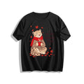 You Are Enough Today Cat Women’s Graphic Tee - black - 正面