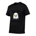 Bald and Majestic Eagle Unisex Graphic Tee - black - 正面