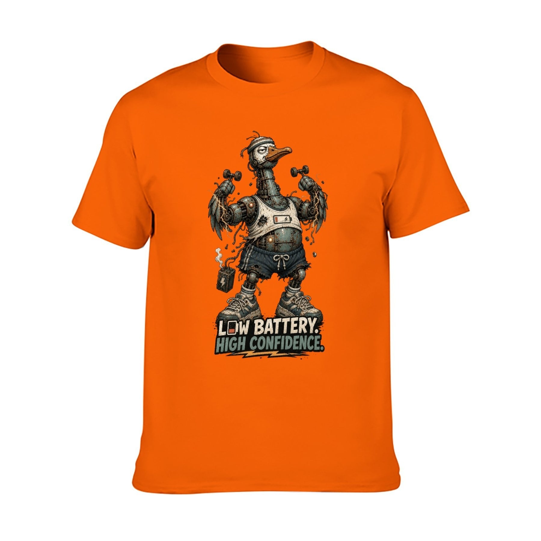Gothic Crest Two-Sided Unisex Graphic Tee - Tangerine - 正面