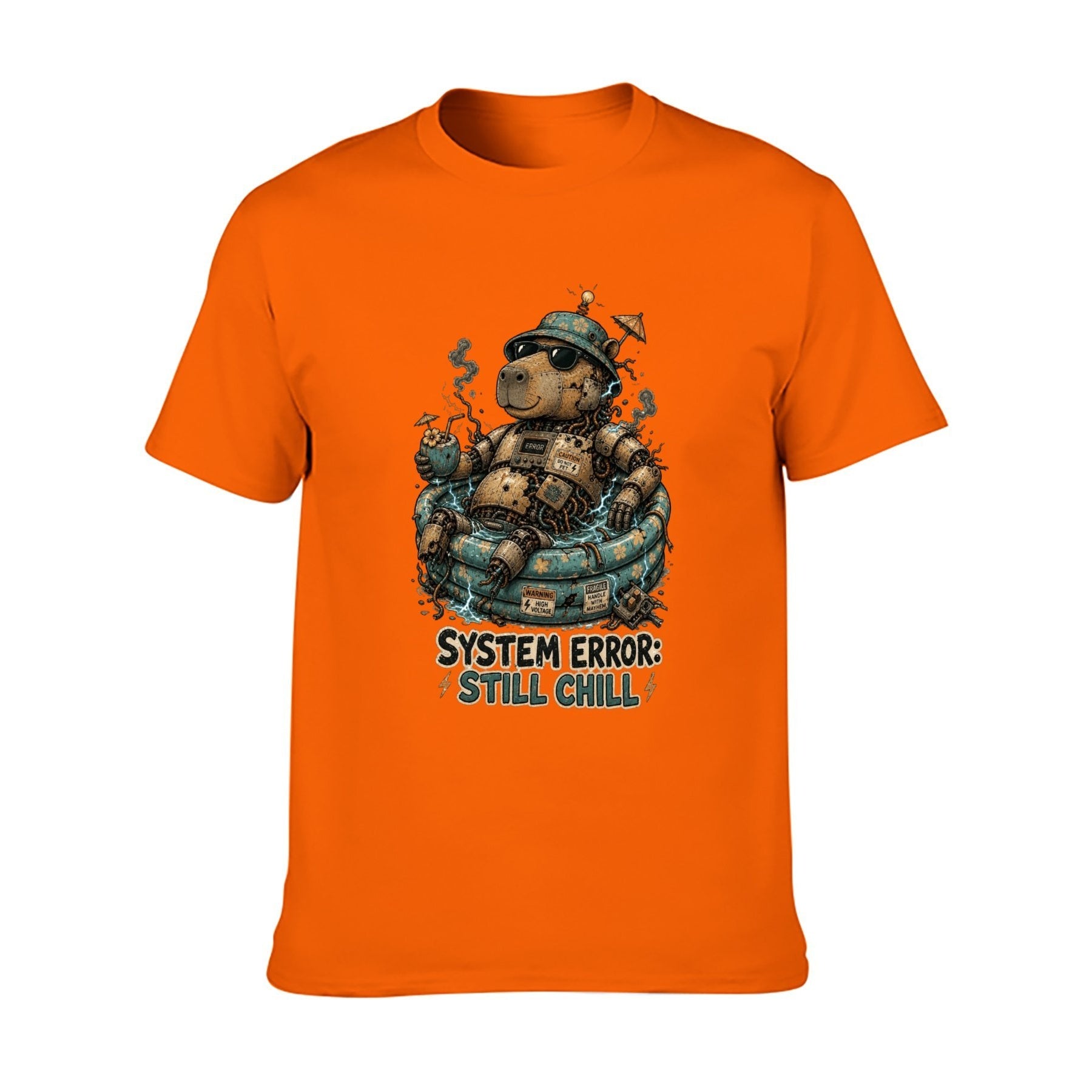 Paw Ritual Crest Two-Sided Unisex Graphic Tee - Tangerine - 正面