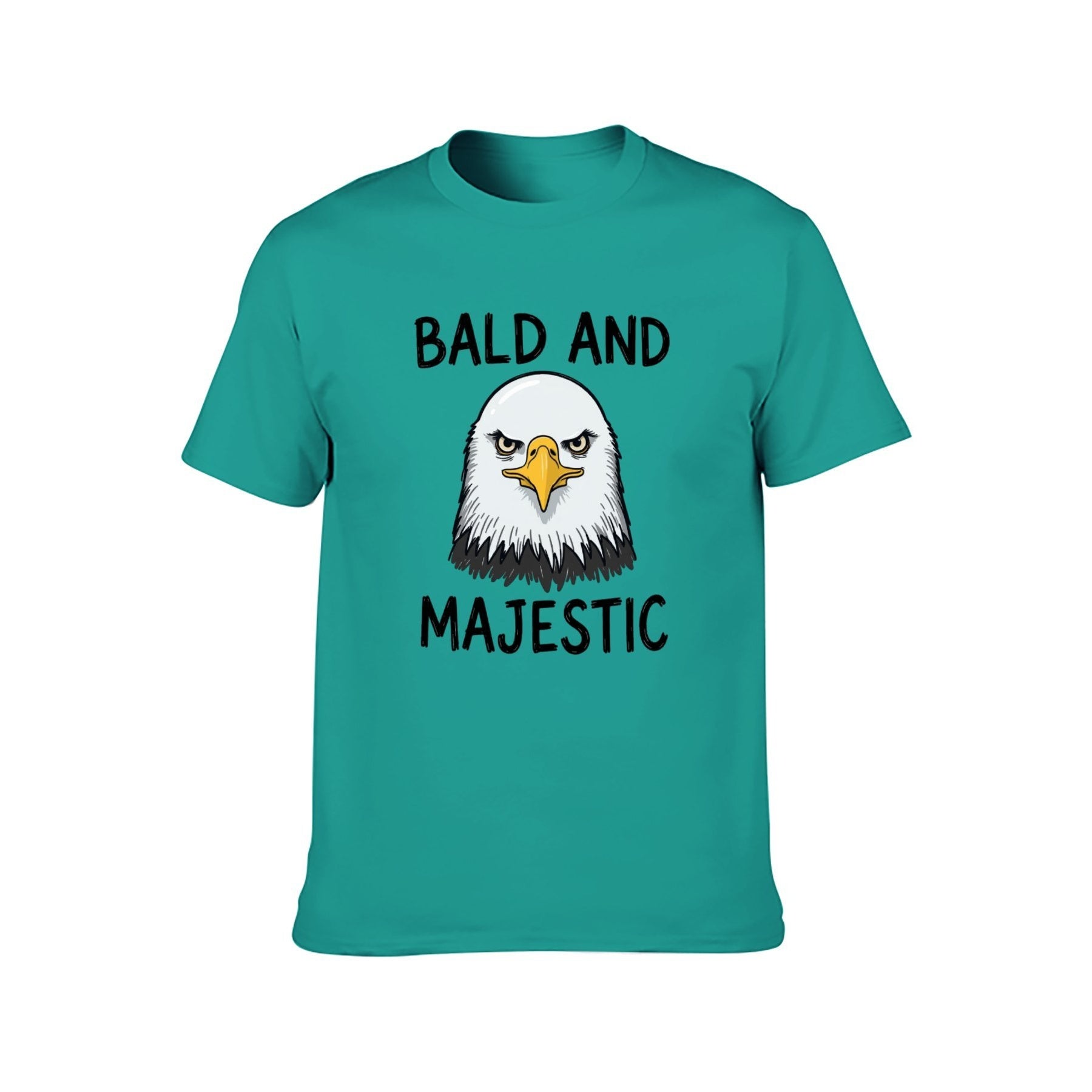 Bald and Majestic Eagle Unisex Graphic Tee - blue-green - 正面