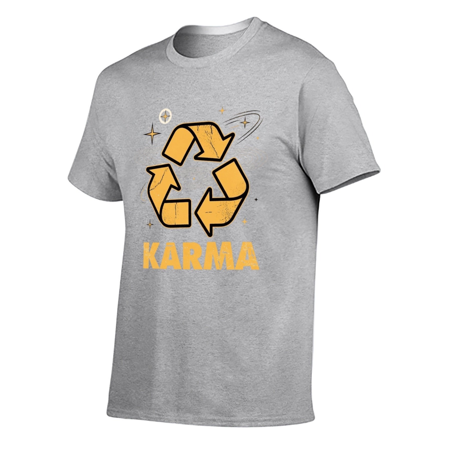 Karma Recycle Unisex Graphic Tee - gray - 正面