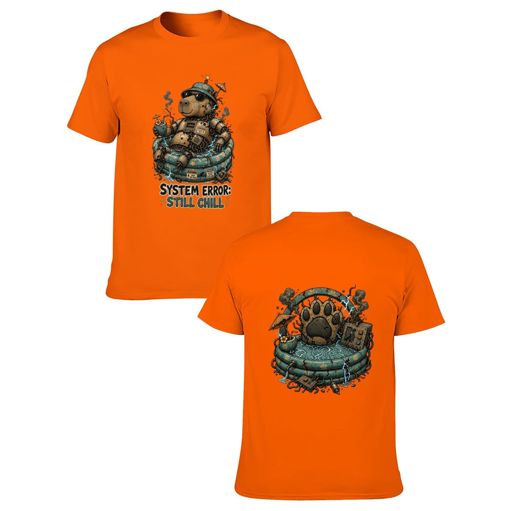 Paw Ritual Crest Two-Sided Unisex Graphic Tee - Tangerine - 正反两面