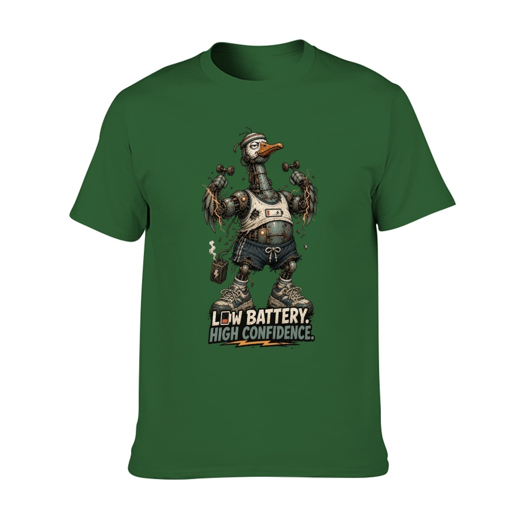Gothic Crest Two-Sided Unisex Graphic Tee - army green - 正面