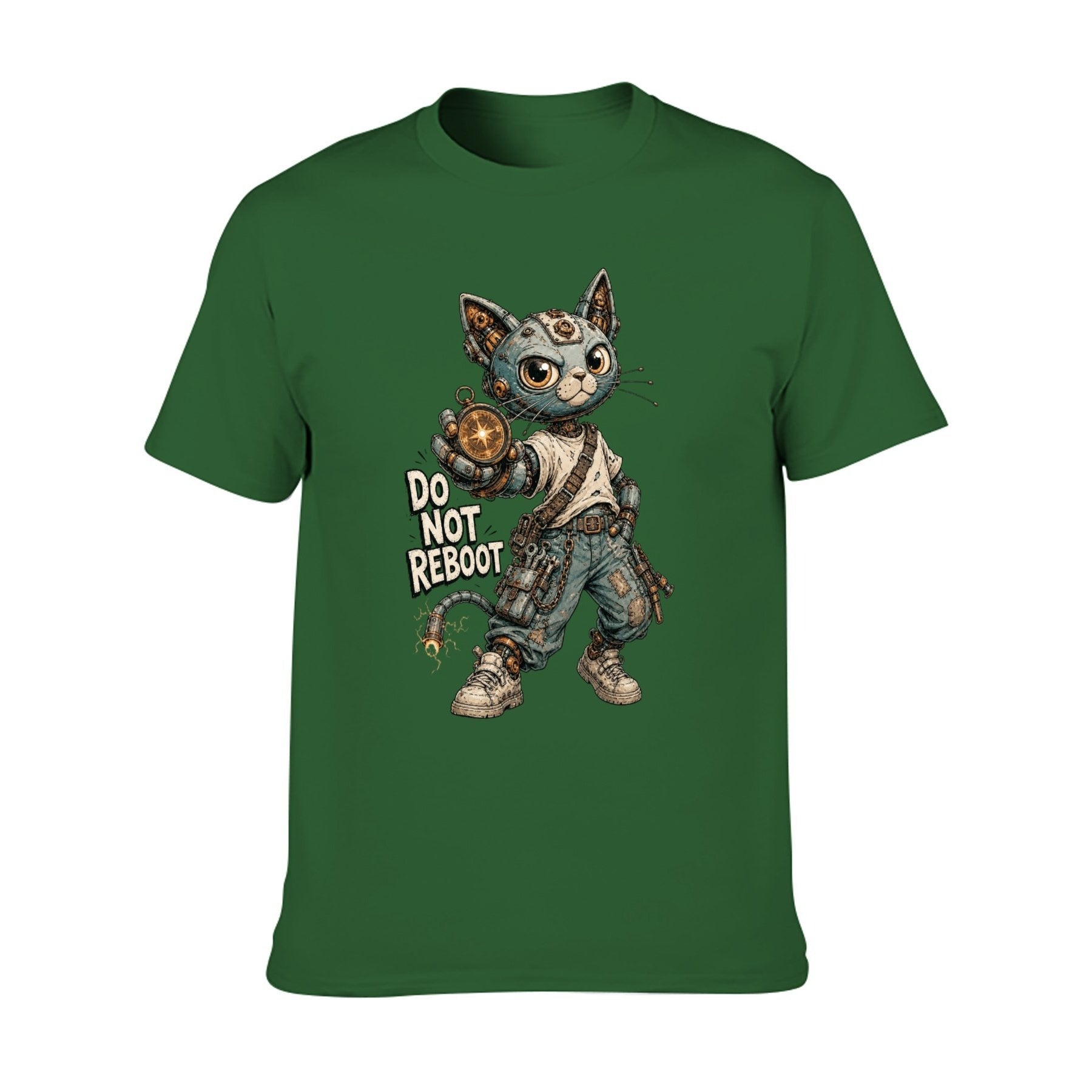 Mystic Owl Emblem Two-Sided Unisex Graphic Tee - army green - 正面