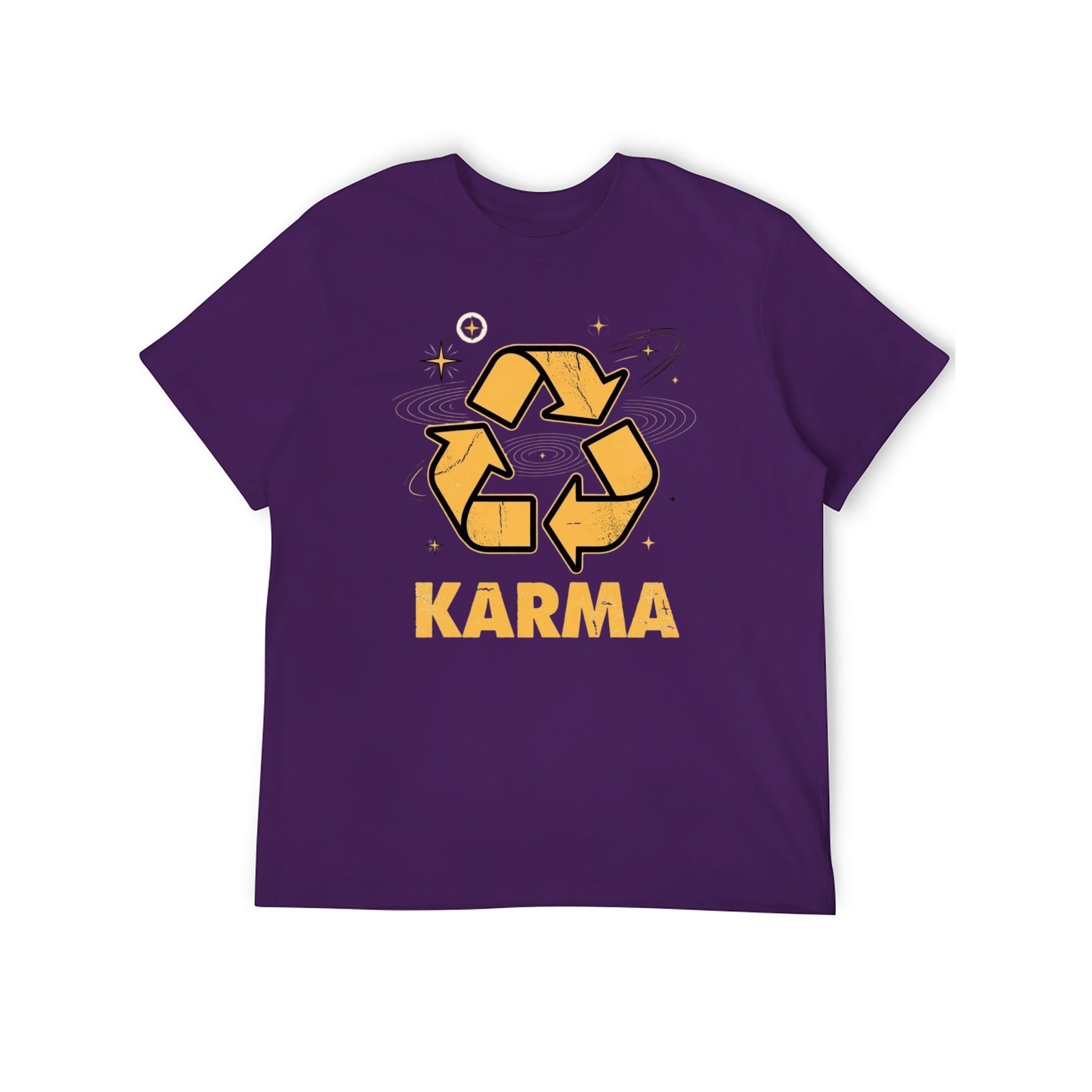 Karma Recycle Unisex Graphic Tee - purple - 正面