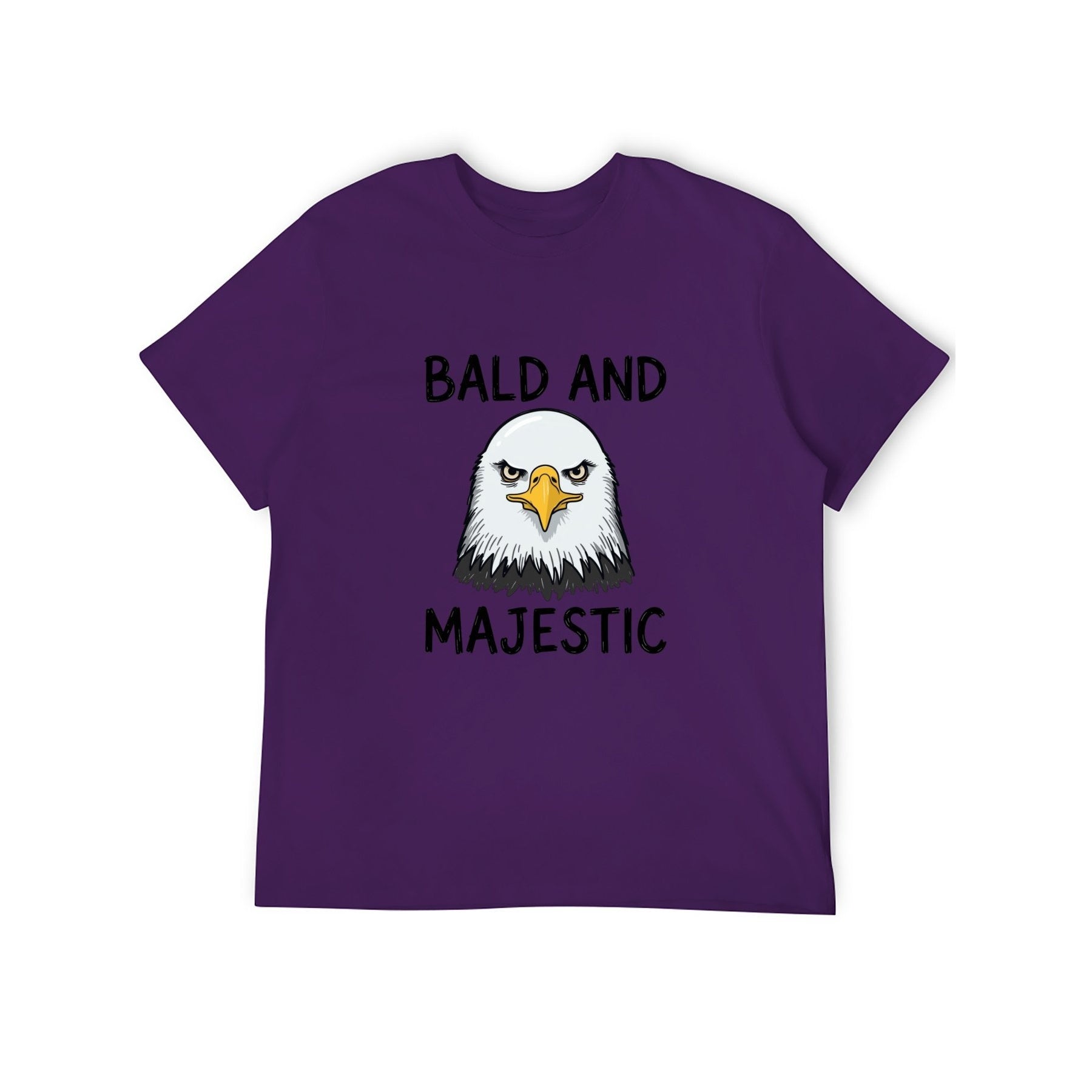 Bald and Majestic Eagle Unisex Graphic Tee - purple - 正面