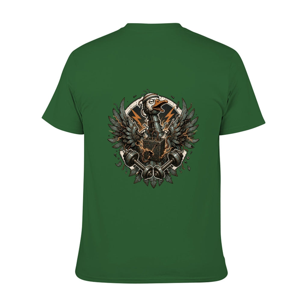 Gothic Crest Two-Sided Unisex Graphic Tee - army green - 背面