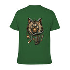 Mystic Owl Emblem Two-Sided Unisex Graphic Tee - army green - 背面