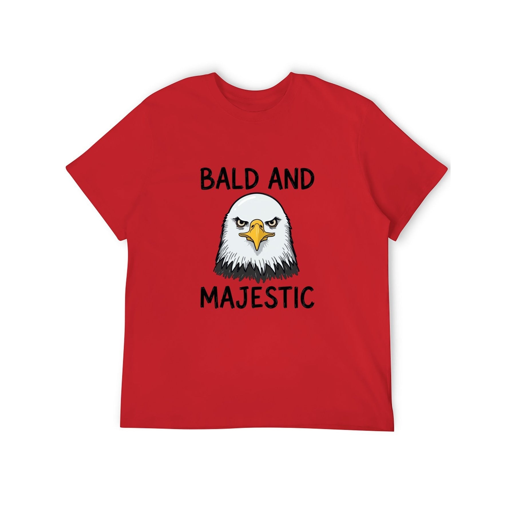 Bald and Majestic Eagle Unisex Graphic Tee - red - 正面